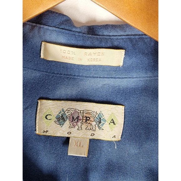 Campia Moda Camp Hawaiian Style Shirt Pin Up Girls Made in Korea Men's Size XL - Picture 3 of 6